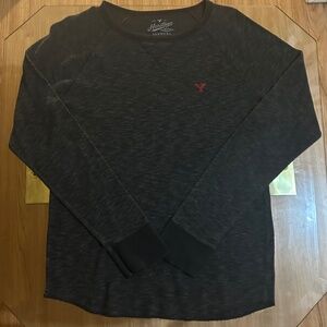 American Eagle Outfitters Men's Gray Thermal - Size Medium